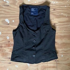 American Eagle Outfitters Women Charcoal Vest sz M